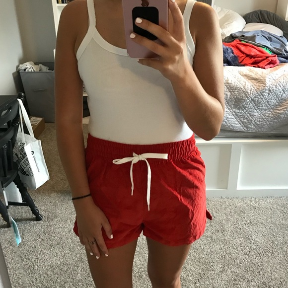 Urban Outfitters Pants - Urban Outfitters Red Corduroy Shorts